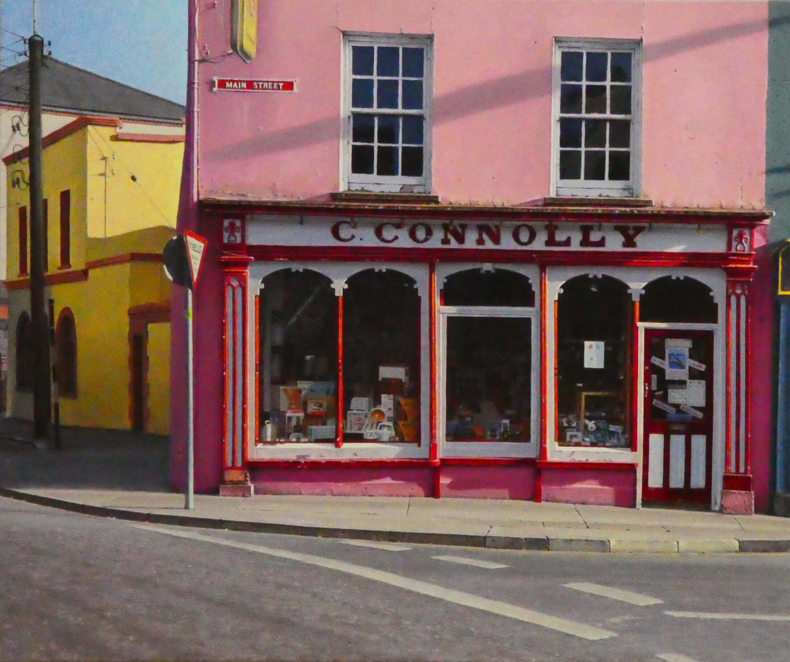 John Doherty, Connollys of Mainstreet, Skibbereen, 2022_23, acrylic on linen, 76 x 91 cm