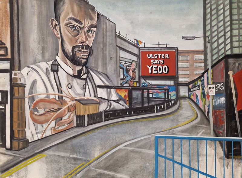 David Fox, Ulster Says Yeoo, oil on canvas, 60x80cm
