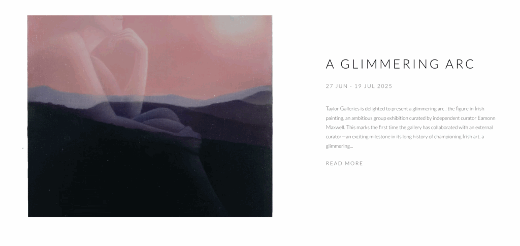 A glimmering arc – curated Eamonn Maxwell